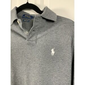 Ralph Lauren Young Men's Polo Golf Shirt, Long Sleeved, Cotton Gray